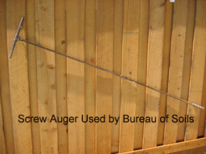 First Screw Type Auger used in Bureau of Soils Surveys