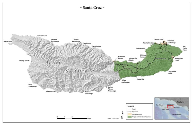 Santa Cruz Island-Map